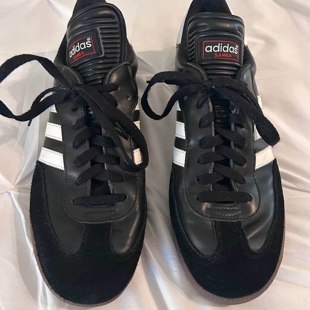 Adidas Samba Black White Gold Men's Sneakers EUC - Picture 2 of 4